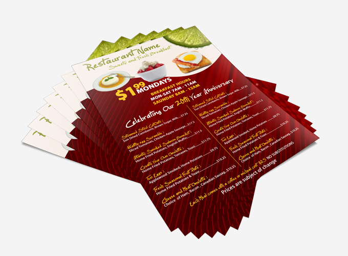 Restaurant Coffee Breakfast Menu