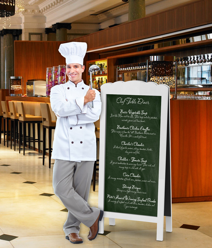 Chef Menu Chalkboards Mock-Up