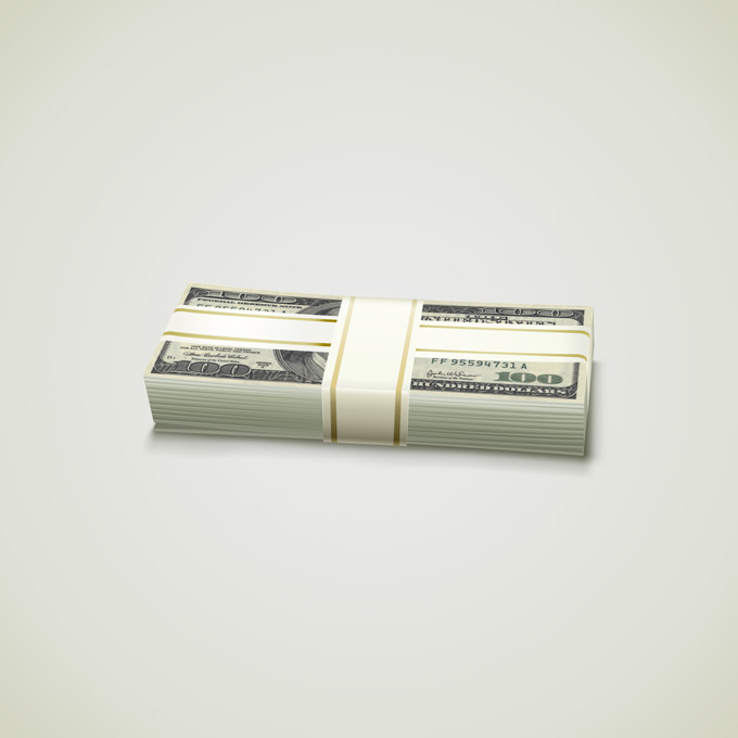 Money Bills stacks Mock-up