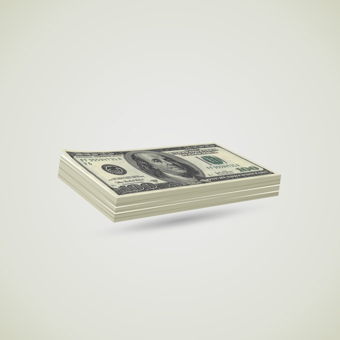 Money Bills stacks Mock-up