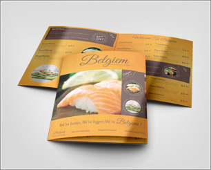 Half Fold Menu Mock-up