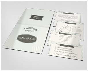 Pocket Wedding Invitation Mock-up