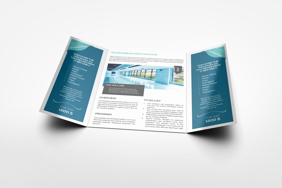 A4 Gatefold Brochure Mockup