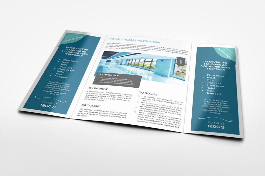 A4 Gatefold Brochure Mockup