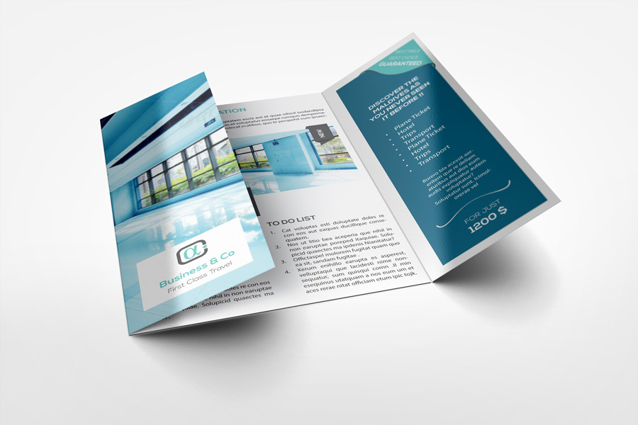 A4 Gatefold Brochure Mockup