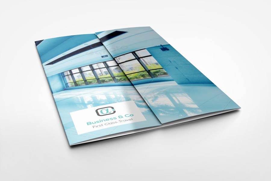 A4 Gatefold Brochure Mockup