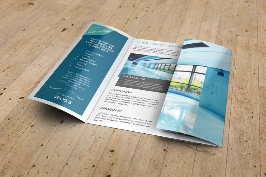 A4 Gatefold Brochure Mockup