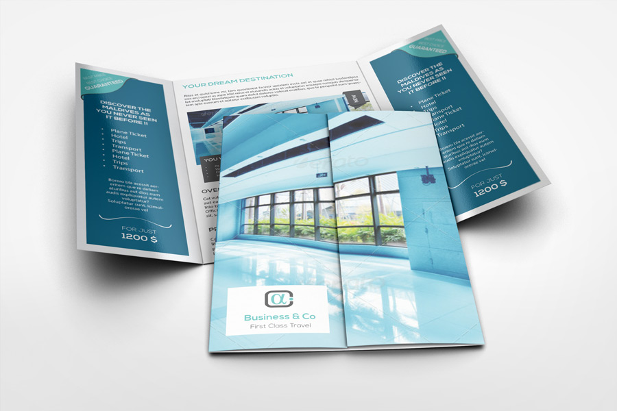 A4 Gatefold Brochure Mockup