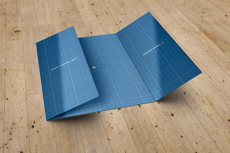A4 Gatefold Brochure Mockup