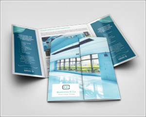 A4 Gatefold Brochure Mockup