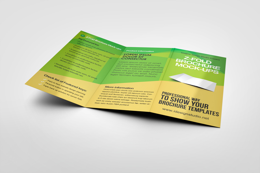 Z-Fold Brochure Mockup