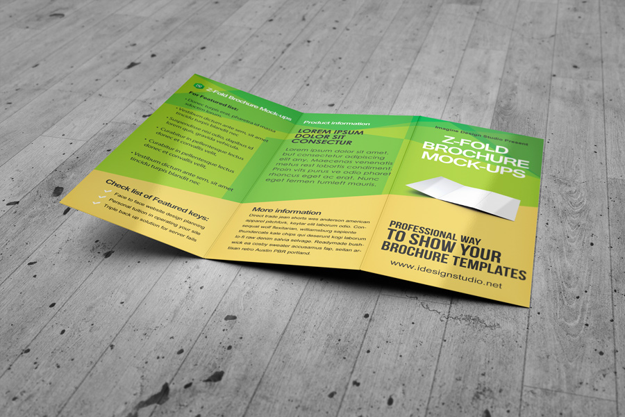 Z-Fold Brochure Mockup