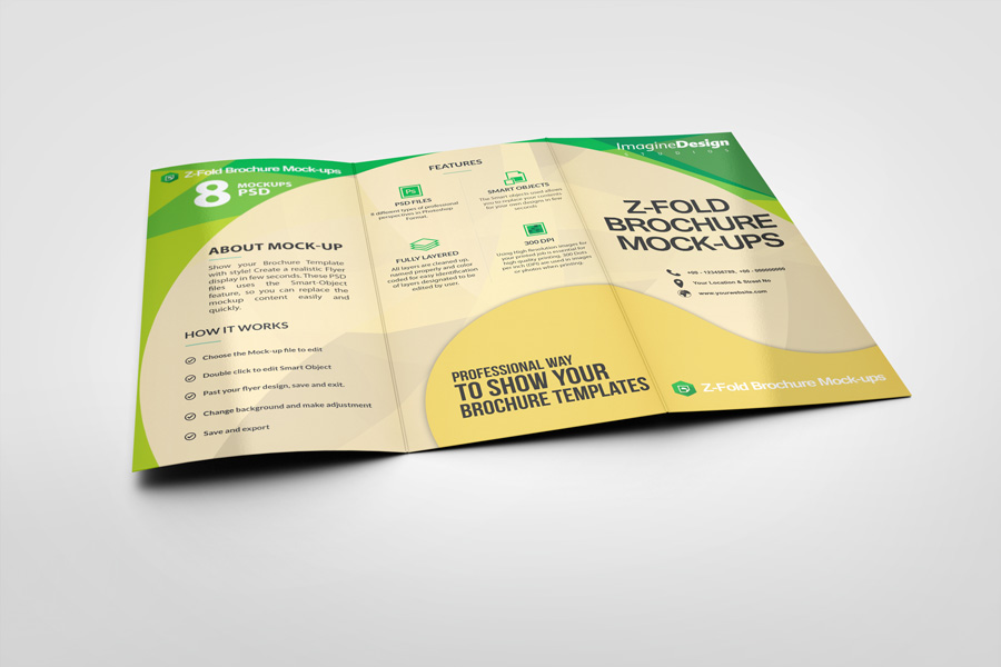 Z-Fold Brochure Mockup