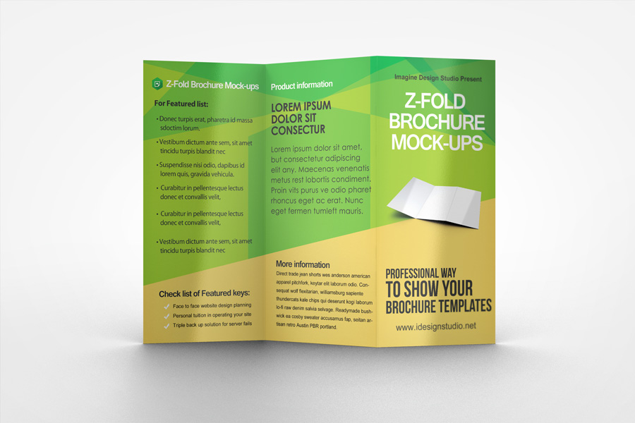 Z-Fold Brochure Mockup