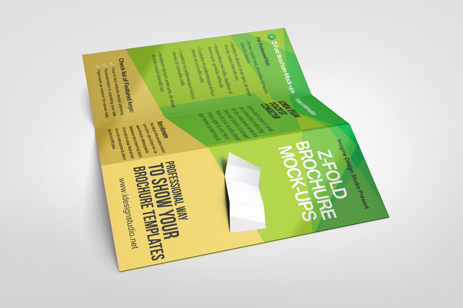 Z-Fold Brochure Mockup