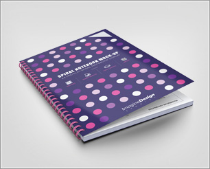 A4 Spiral Notebook Mockup