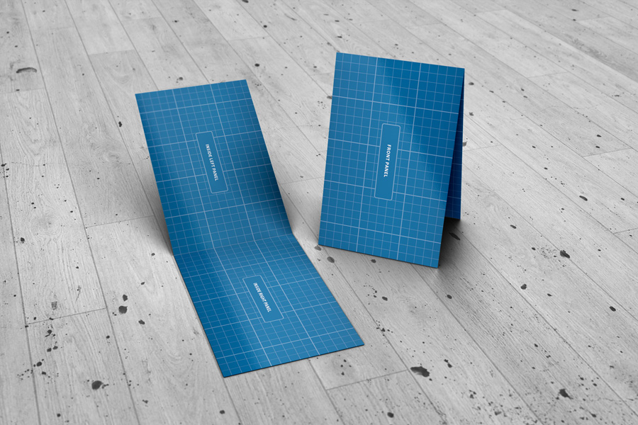 Folded Business Card Mockup V1