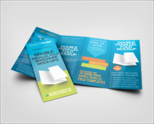 Double Parallel Fold Brochure Mockup