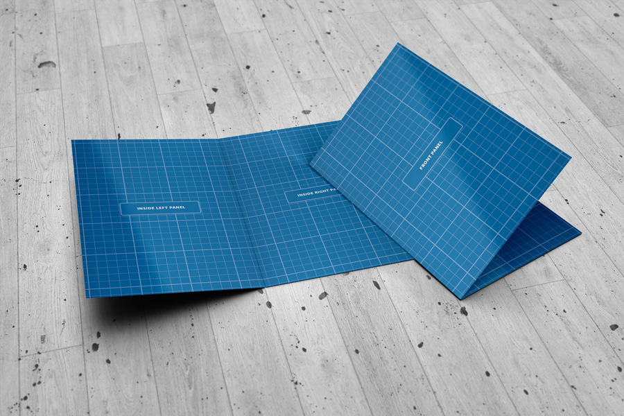 Folded Business Card Mockup V2