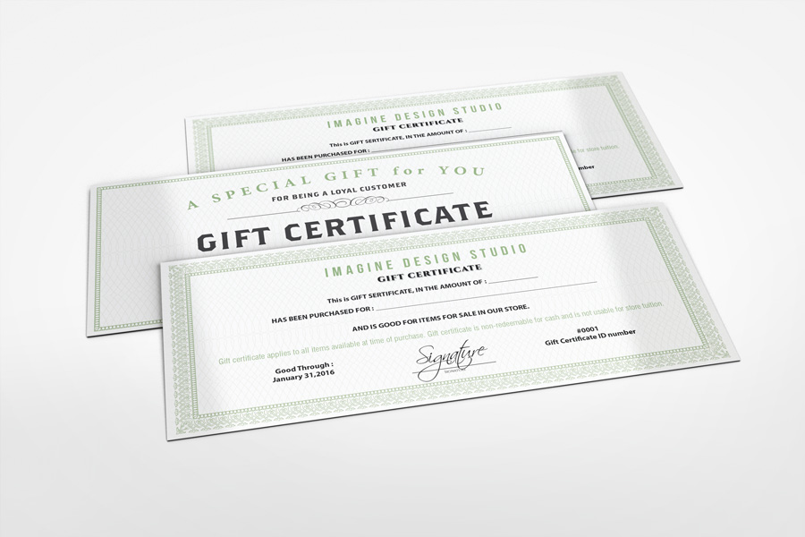 Gift Certificate Mockup