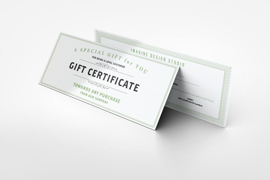Gift Certificate Mockup