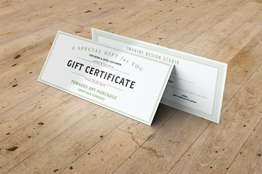 Gift Certificate Mockup