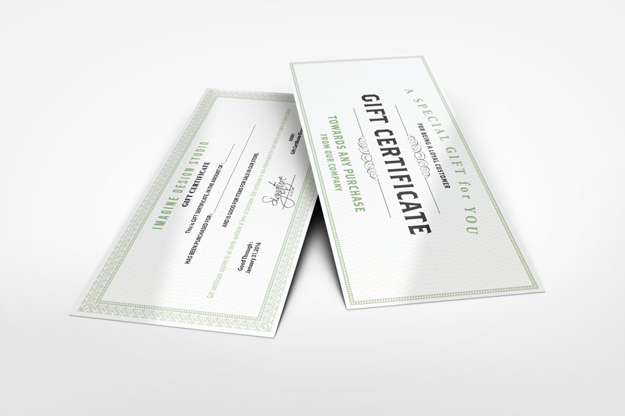 Gift Certificate Mockup