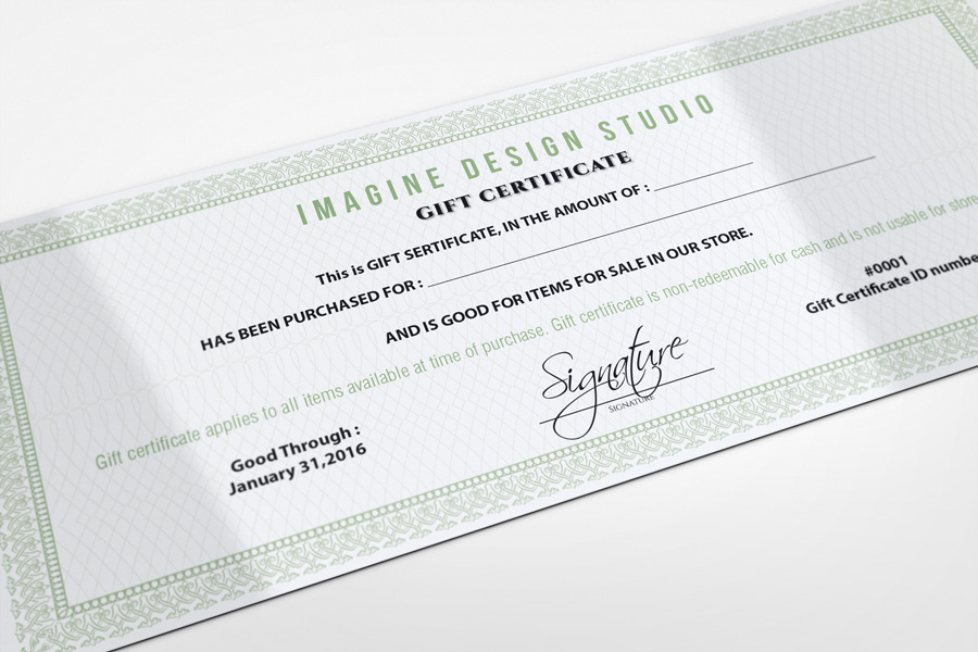 Gift Certificate Mockup