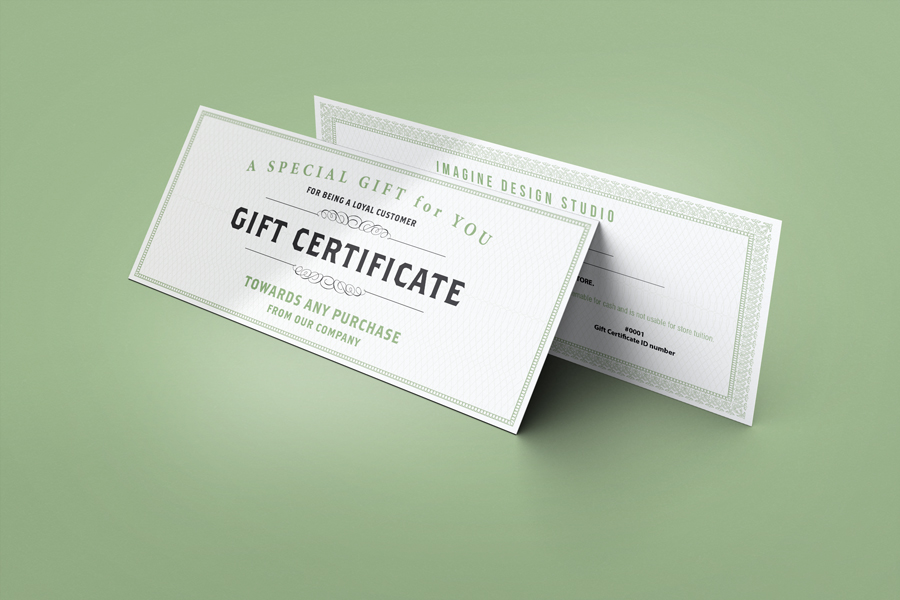 Gift Certificate Mockup
