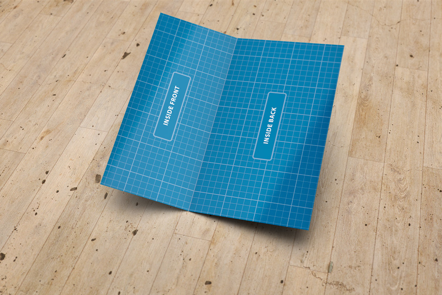 Folded Business Card Mockup V3