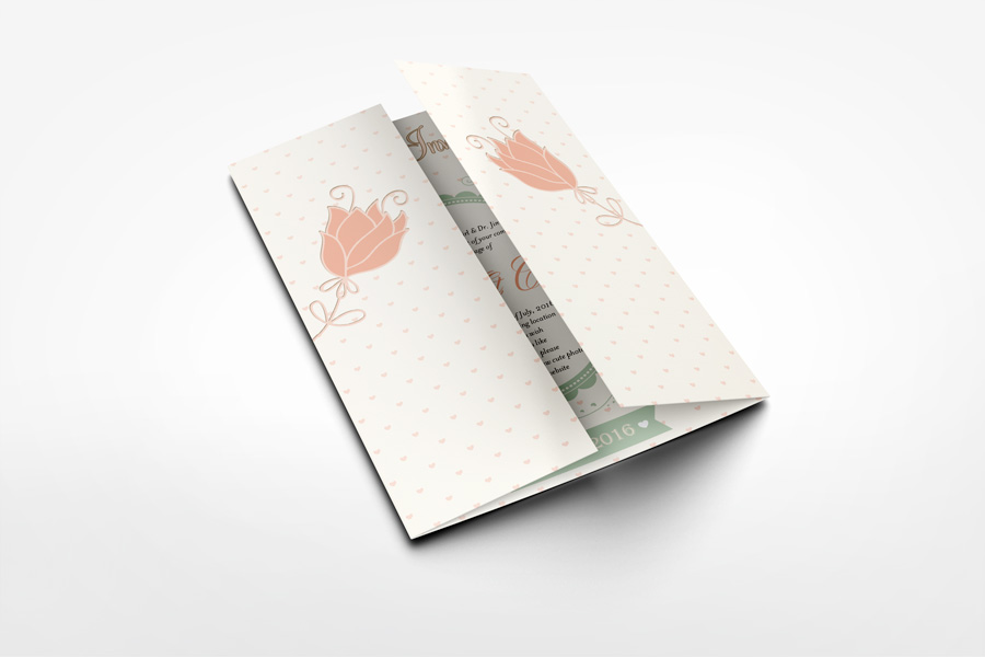 Gatefold Wedding Invitation Mockup