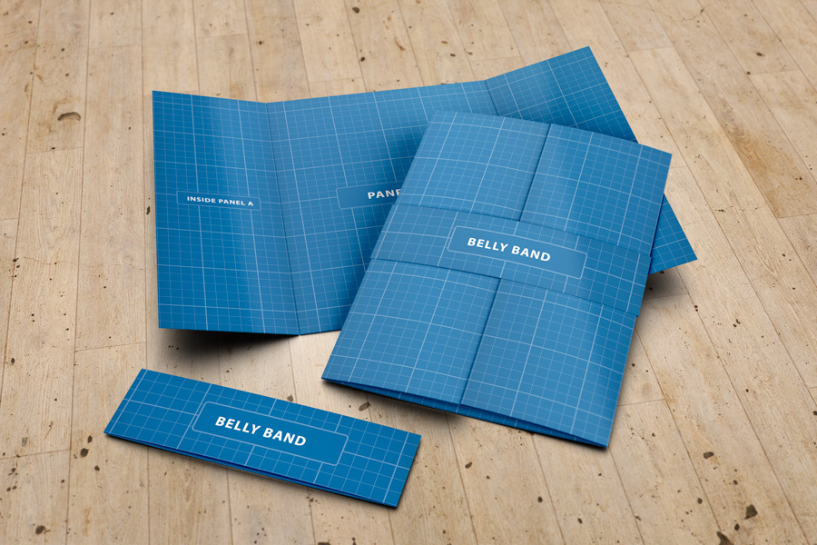 Gatefold Wedding Invitation Mockup