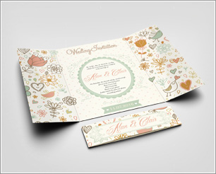 Gatefold Wedding Invitation