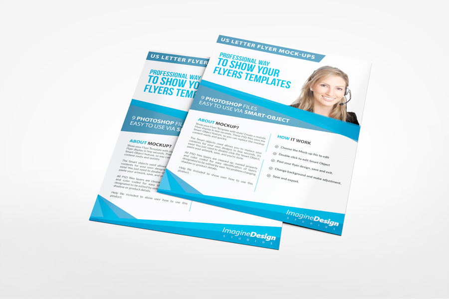 Us Letter Flyer Mockup