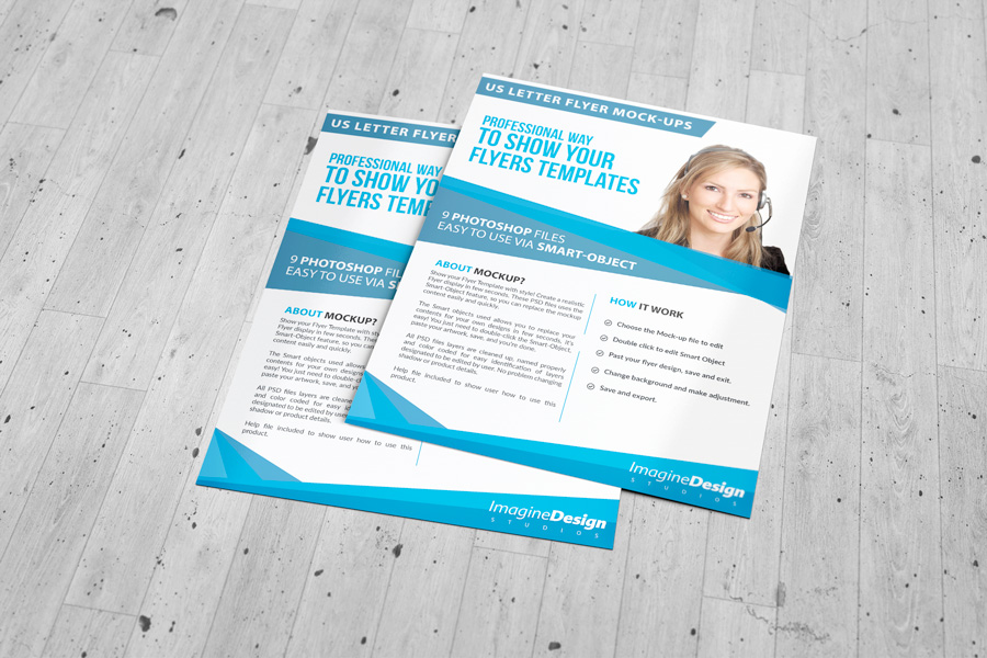 Us Letter Flyer Mockup