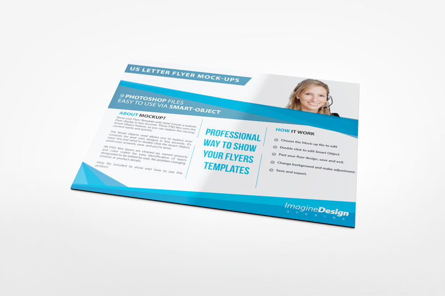 Us Letter Flyer Mockup