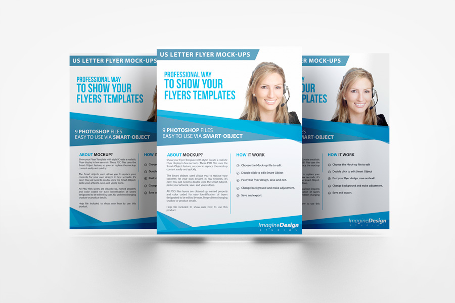 Us Letter Flyer Mockup