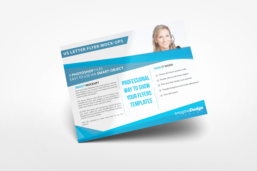 Us Letter Flyer Mockup