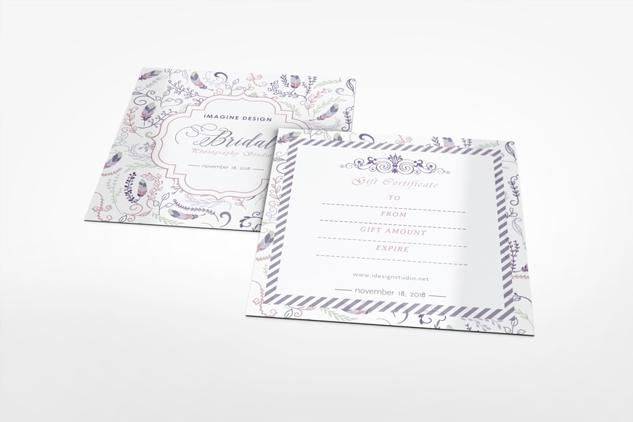 Photography Gift Certificate Mockup