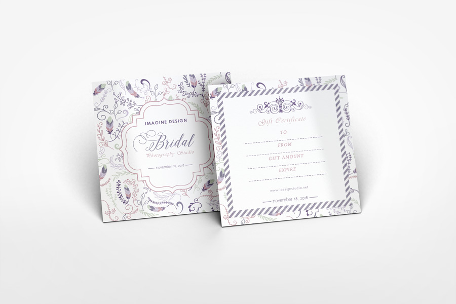 Photography Gift Certificate Mockup