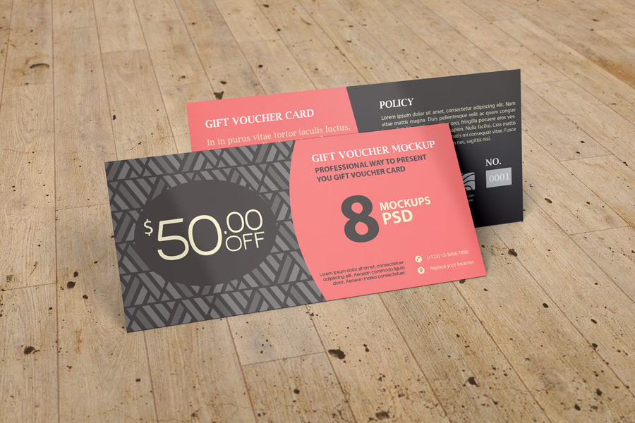 Gift Voucher Mockup