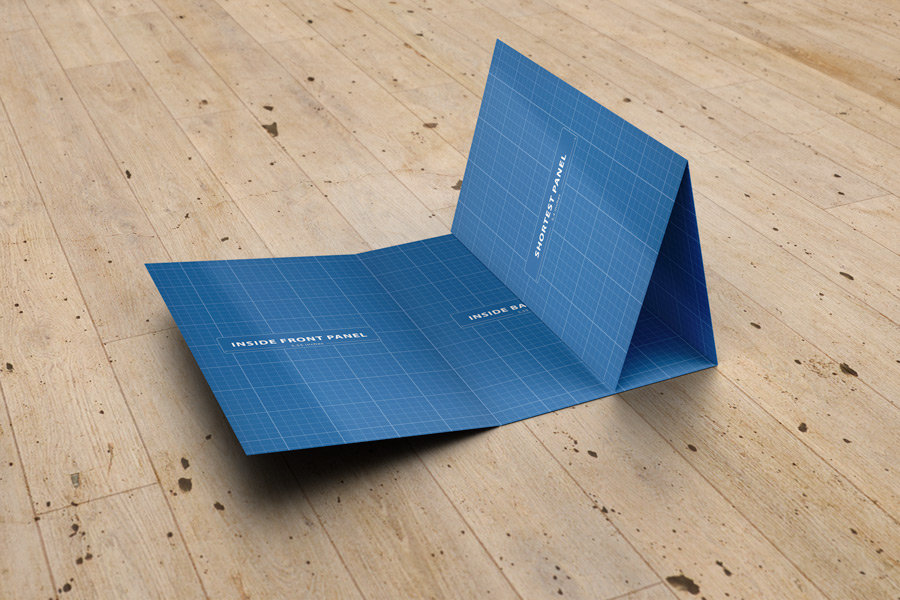 Roll Fold Brochure Mockup
