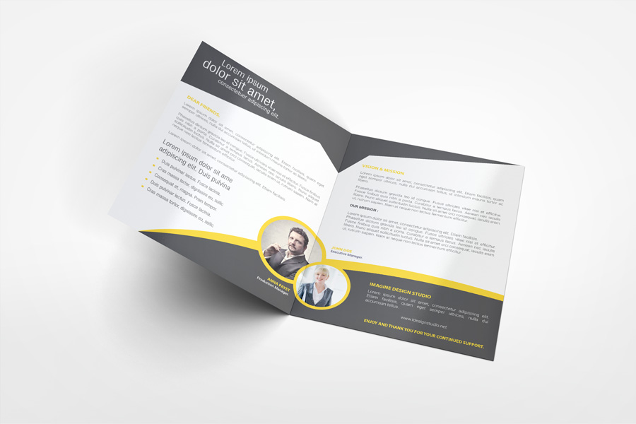 Half Fold Brochure Mockup