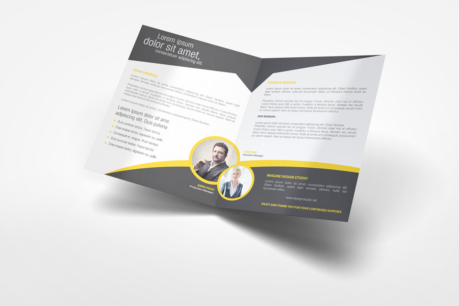 Half Fold Brochure Mockup