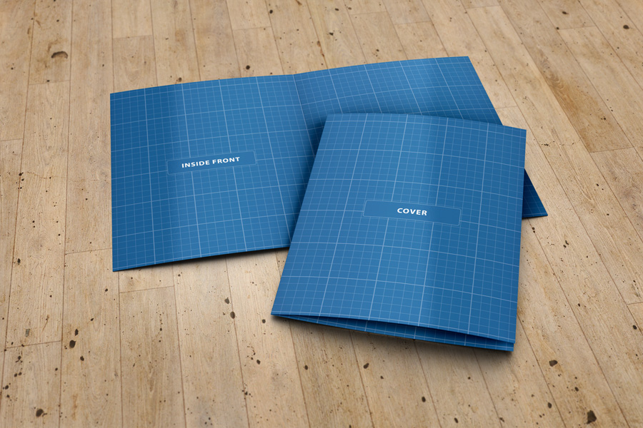 Half Fold Brochure Mockup