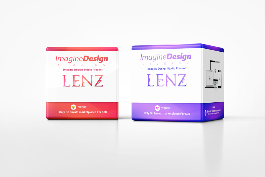 Promotional Cube Display Mockup