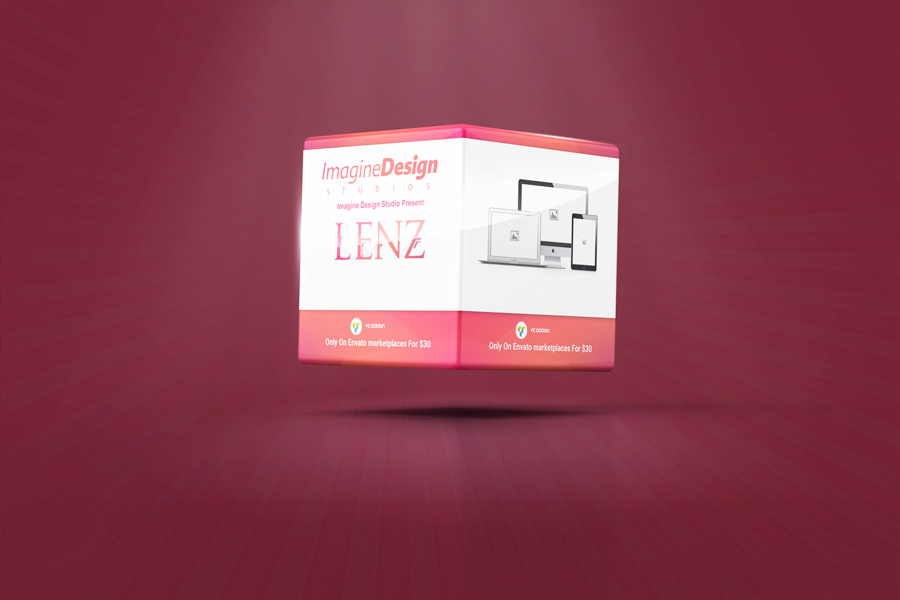 Promotional Cube Display Mockup