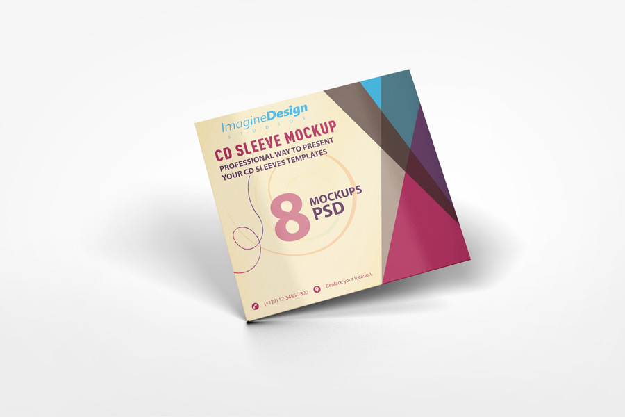 4 Panel CD Sleeve Mockup