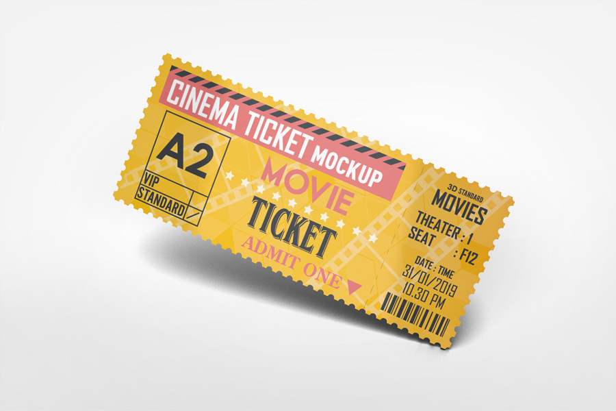 Cinema Ticket Mockup