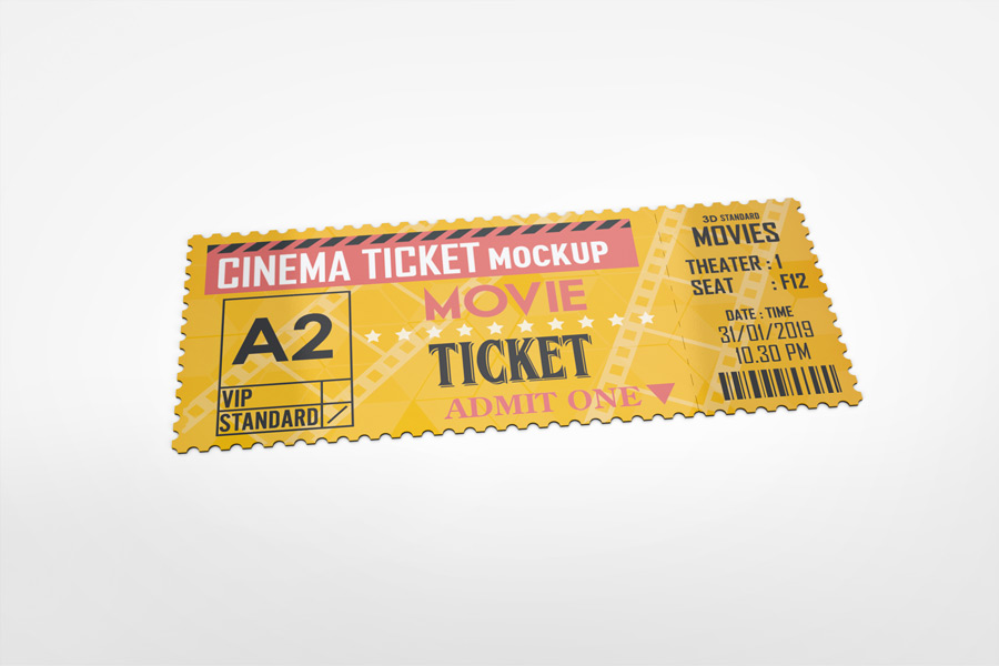 Cinema Ticket Mockup